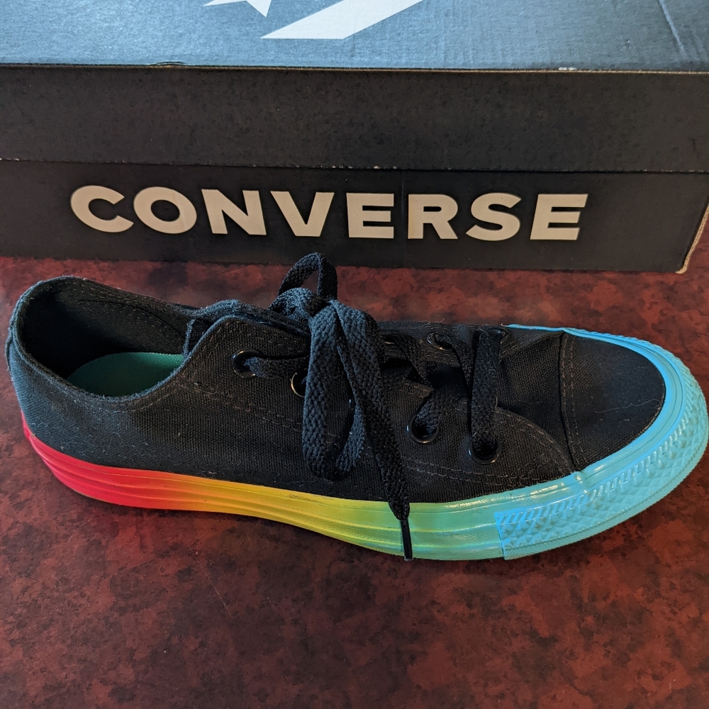 Black Rainbow Sole Converse